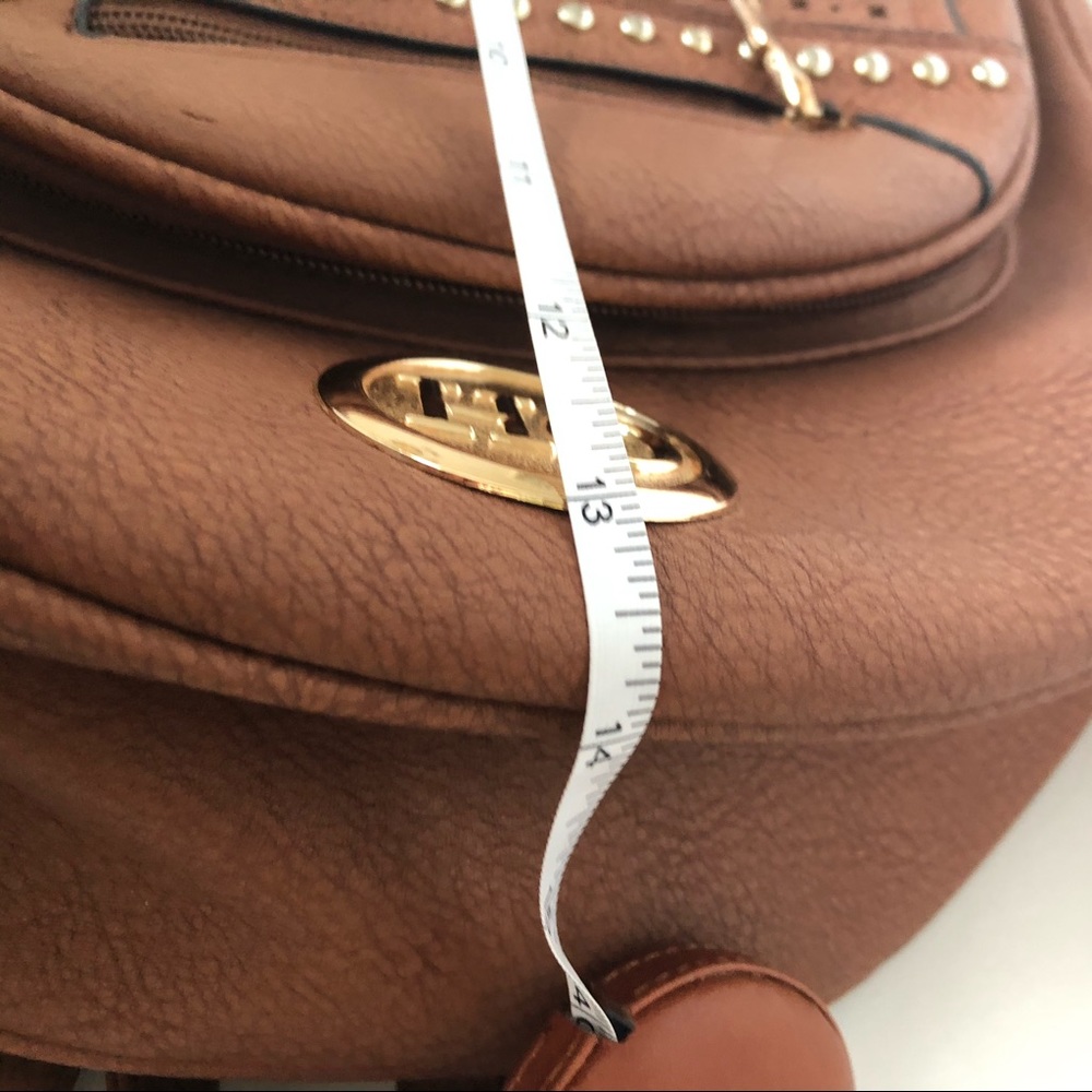 Fashion Backpack | Detailed Camel Vegan Leather - Picture 12 of 16